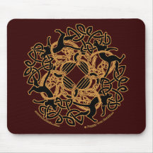 Chats celtiques de Samhain Knotwork Mousepads - Br Tapis De Souris