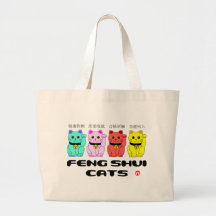 Chats chat-Montrants du doigt de shui de Feng Sacs De Toile