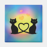 Chats dans l'amour aimants