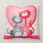 Chats dans l'amour, oreiller