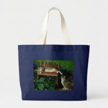 Chats dans le jardin sacs de toile