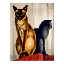 Chats d'art déco cartes postales