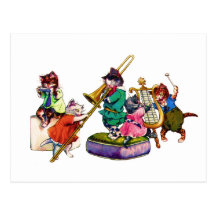 Chats de jazz cartes postales