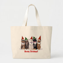 "Chats de Noël de Meowy " Sac De Toile