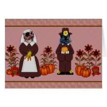 Chats de thanksgiving carte de vœux