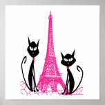 chats de Tour Eiffel Posters