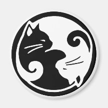 Chats de Yin Yang Aimants