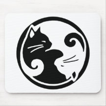 Chats de Yin Yang Tapis De Souris