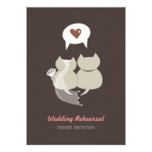 Chats drôles - invitation de répétition de mariage