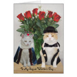 Chats drôles personnalisables Valentine Cartes De Vœux