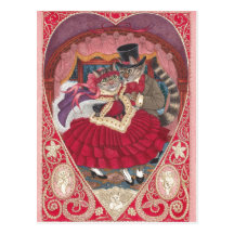 Chats en carte postale de Valentine d'amour