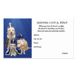 Chats et chiens régnants modèle de carte de visite