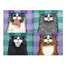 Chats jusqu'à aucune bonne carte postale
