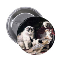Chats vilains de chatons jouant avec le panier ado badges
