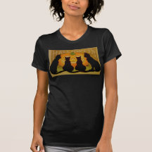 Chats vintages et Jack O'Lantern de Halloween T-shirt