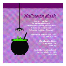 Chaudron de Halloween Invitations