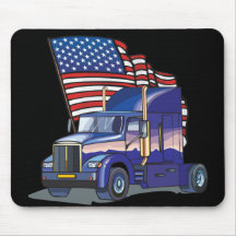 Chauffeur de camion des Etats-Unis Tapis De Souris