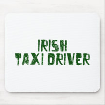 Chauffeur de taxi irlandais tapis de souris
