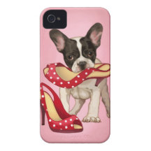 Chaussure de bouledogue français et de point de po coque iPhone 4 Case-Mate