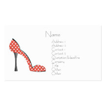 Chaussure de coccinelle cartes de visite professionnelles