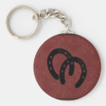 Chaussure EN CUIR rouge KEYCHAIN de cheval Porte-clef