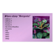 Chaussure-magasin "Bergenia " Modèle De Carte De Visite