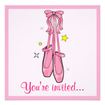 Chaussures de ballet accrochantes d'invitation de 