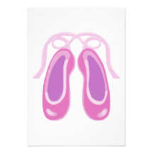 Chaussures de ballet roses faire-part