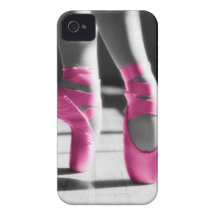 Chaussures de ballet roses lumineuses coques iPhone 4 Case-Mate