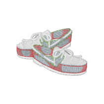 Chaussures de plate-forme polos brodés