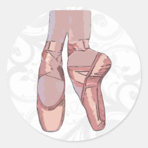Chaussures d'orteil de pantoufles de ballet autocollant
