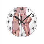 Chaussures d'orteil de pantoufles de ballet horloge