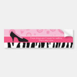 Chaussures roses Girly de talon haut de zèbre à la Autocollant Pour Voiture