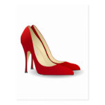 chaussures rouges de talon haut carte postale