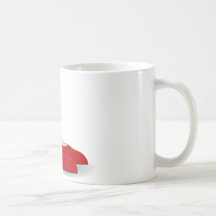 chaussures rouges de talon haut mug à café