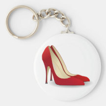 chaussures rouges de talon haut porte-clés