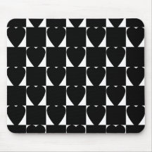 Checkered avec amour Mousepad Tapis De Souris