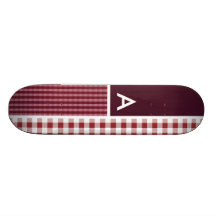 Checkered marron ; Guingan Plateau De Skateboard