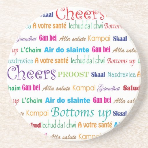 Cheers_Around le motif de World_multi-language Dessous De Verres