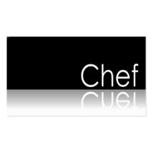 - Chef - carte de visite réfléchi