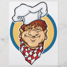Chef de bande dessinée prospectus personnalisés