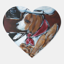 CHEF DE BEAGLE AUTOCOLLANTS
