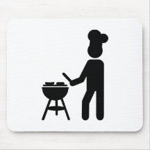 Chef de cuisinier de barbecue de BBQ Tapis De Souris