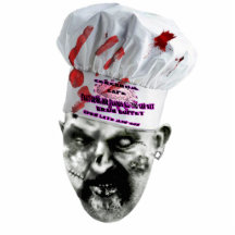 chef de zombi découpages en acrylique