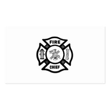 Chef des pompiers cartes de visite professionnelles