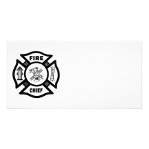 Chef des pompiers cartes avec photo