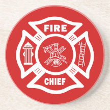 Chef des pompiers dessous de verres