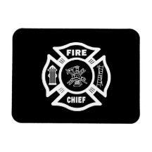 Chef des pompiers magnets rectangulaires