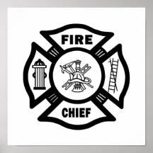 Chef des pompiers posters