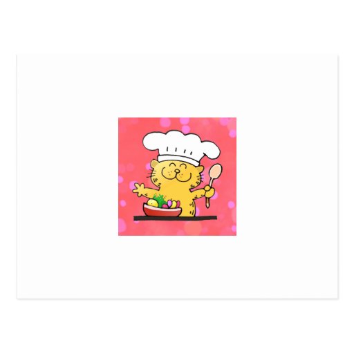 Chef drôle drôle de la bande dessinée | Kitty Cartes Postales